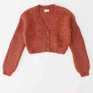 Urban Outfitters Lolli Cable Knit Cropped Cardigan